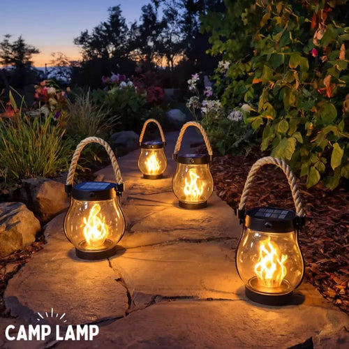 🔥 Solar Flame Lamp | Flickering Outdoor Garden Light