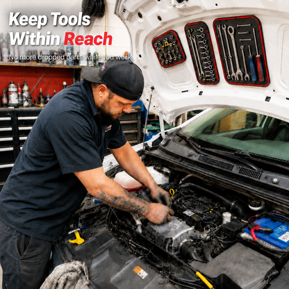Magnetic Tool Tray Mat – Flexible Workshop Organizer for Metal Surfaces