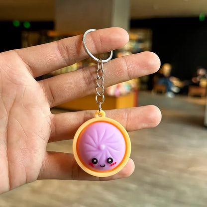 🔥LAST DAY 49% OFF - 🥟Cute Dumpling Pressable Fidget Keychain-touch sensing light