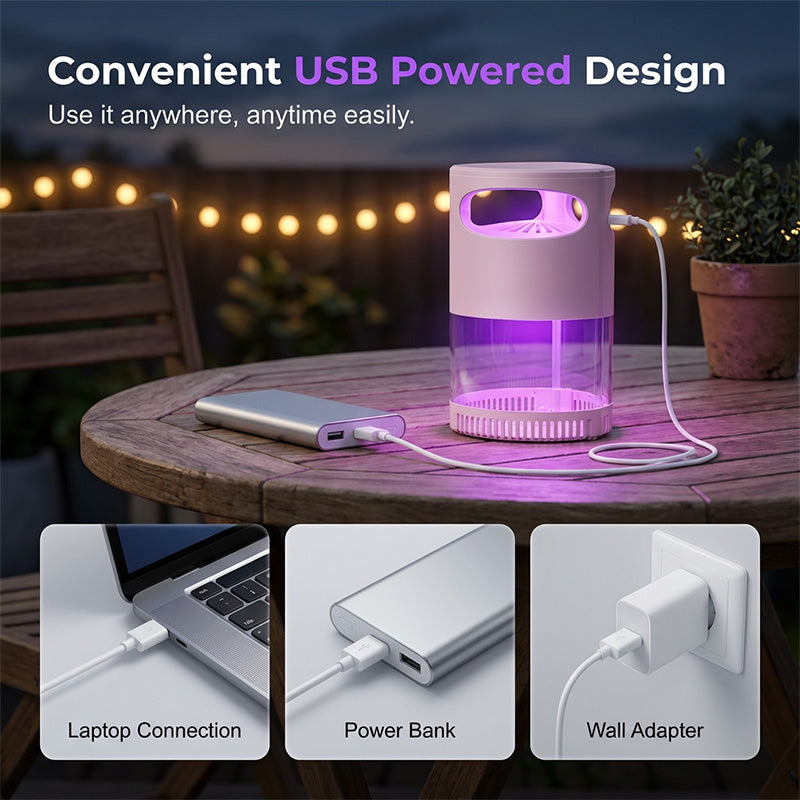 Quiet USB Mosquito Trap Lamp for Bedrooms & Pet Homes